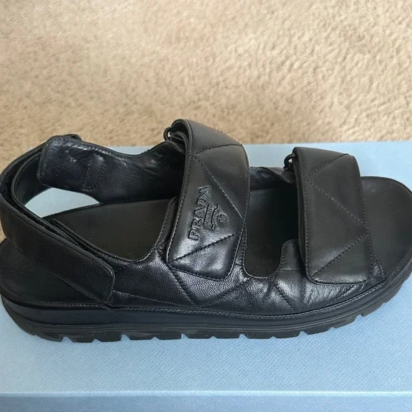 Prada Women’s Black Leather Sandals - Picture 5 of 6